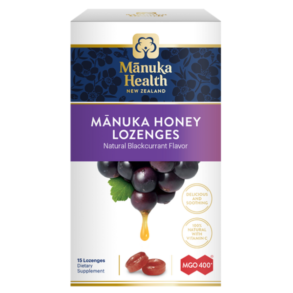 Manuka Health MGO 400+ Blackcurrant Manuka Honey Lozenges