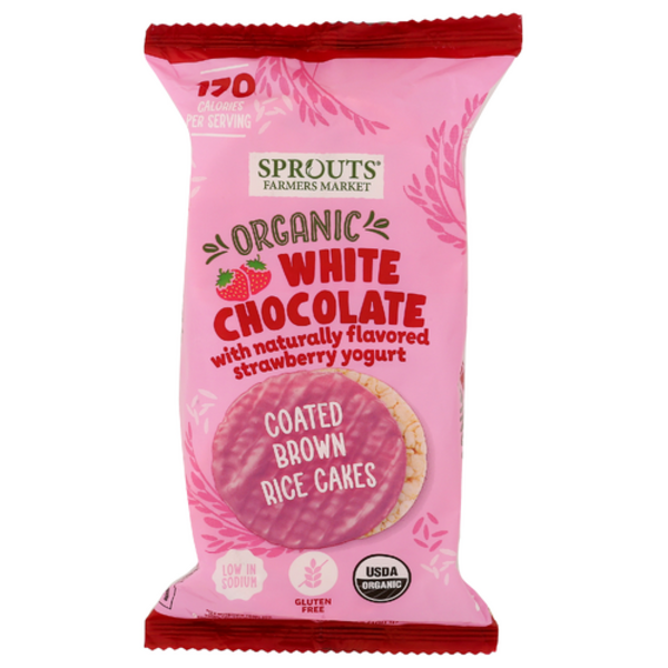 Sprouts Organic Strawberry Yogurt Coated Brown Rice Cakes
