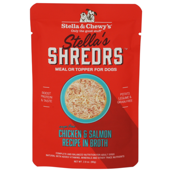 Stella And Chewys Chicken & Salmon Recipe In Broth Stella's Shredrs Meal Or Topper For Dogs