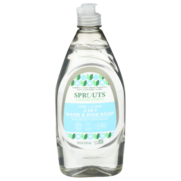 Sprouts Free and Clear 2-In-1 Hand And Dish Soap