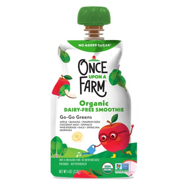 Once Upon A Farm Organic Go-Go Greens Dairy Free Smoothie