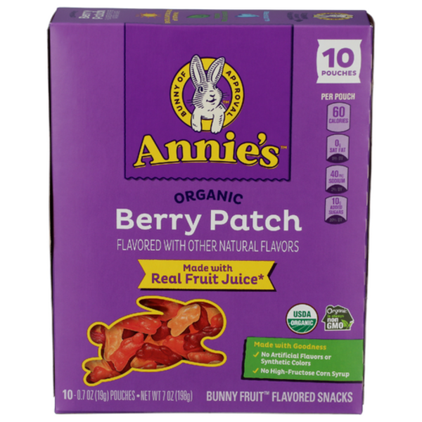 Annie's Homegrown Organic Berry Patch Fruit Snacks 10 Pack
