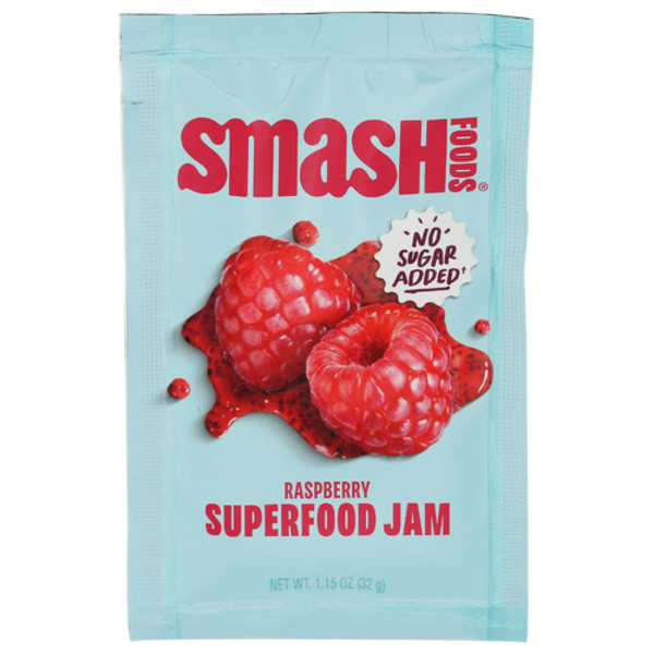 Smash Foods Raspberry Squeezable Single Superfood Jam