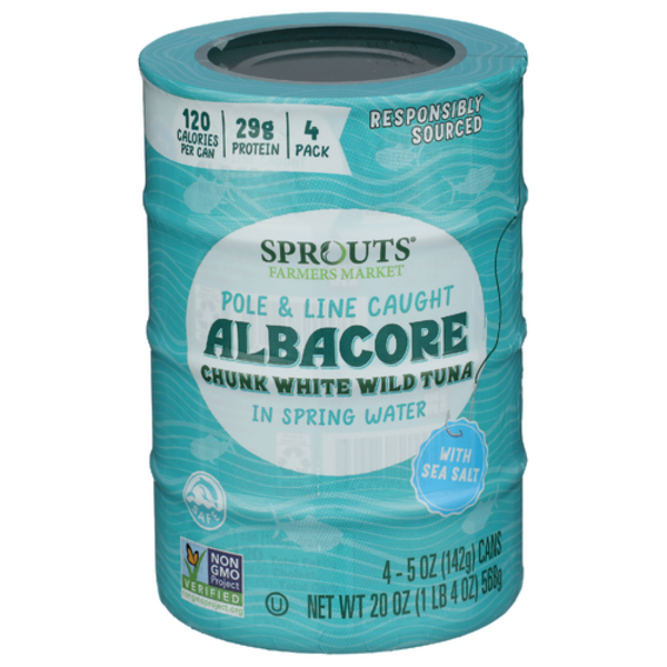 Sprouts Albacore White Tuna With Sea Salt Cans 4 Pack