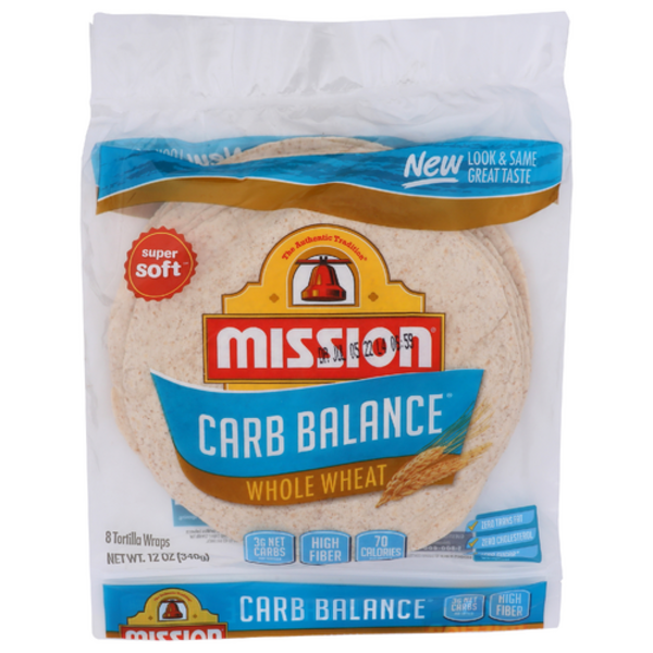Mission Carb Balance Whole Wheat Tortillas 8 Count