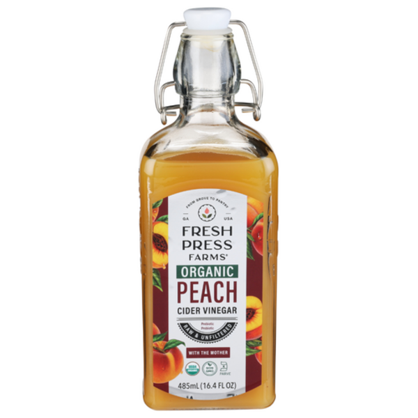 Fresh Press Farms Organic Raw & Unfiltered Peach Cider Vinegar