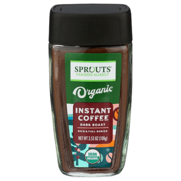 Sprouts Organic Dark Roast Instant Coffee Jar