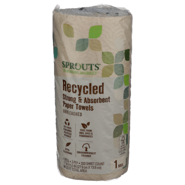 Sprouts Unbleached Recycled Paper Towels
