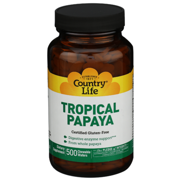 Country Life Chewable Tropical Papaya 25 Mg