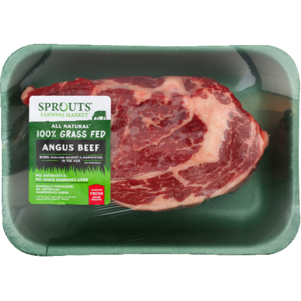 Sprouts 100% Grass-Fed Fresh Boneless Angus Beef Ribeye Steak